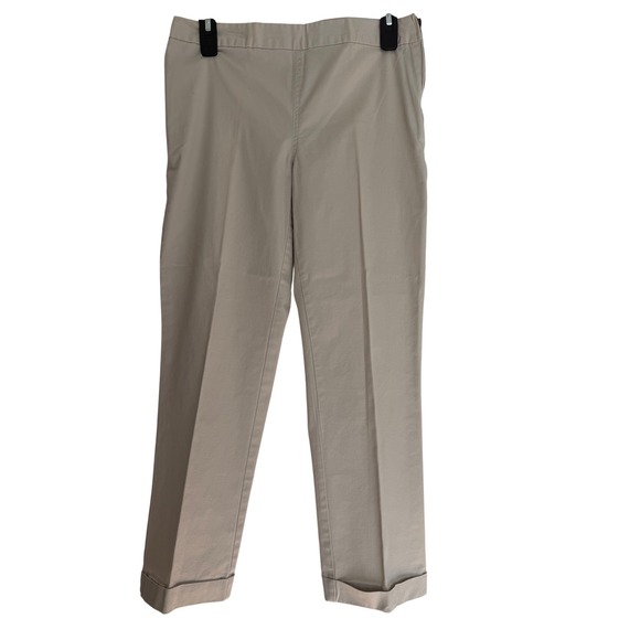 For The Republic Pants - For the Republic Khaki‎ Tan Side Zip Cuffed Ankle Pants 4 Professional Office